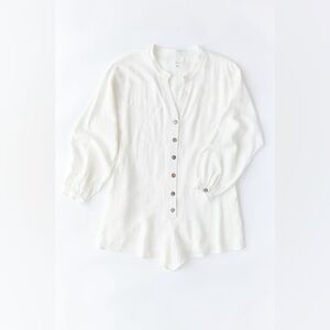 UO Lannie Button-Front Romper